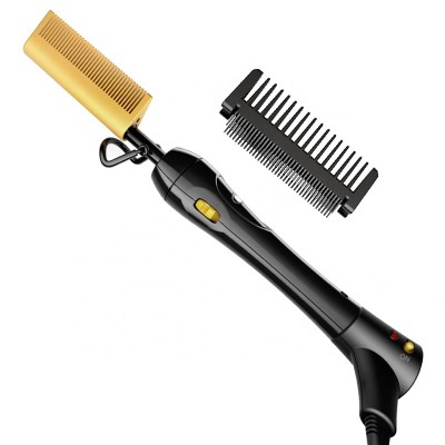 Professional factory Hair 500F High Heat Straightener Pressing Electric Hot Combhair brush flat iron