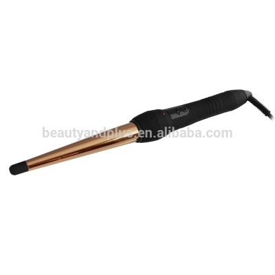 Professional Rose Gold Conical Hair Curling Iron,1 inch to 0.5 inch