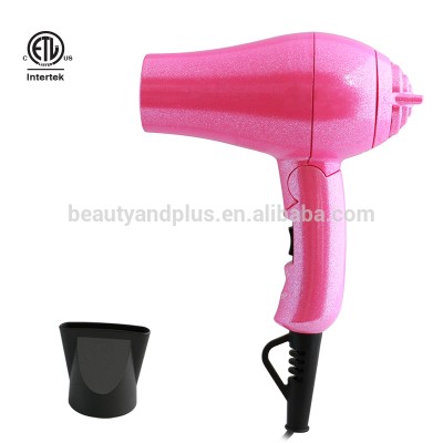 Pink gold mini travel hair dryer